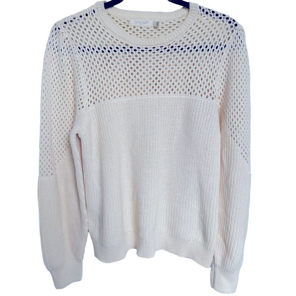 Grey State Balloon sleeve knit pullover sweater small